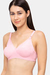 Juliet Double Layered Non Wired Full Coverage Maternity Bra - Pink — thumbnail 2