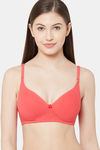 Juliet Padded Non Wired Medium Coverage T-Shirt Bra - Coral — thumbnail 1