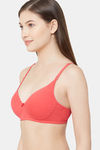Juliet Padded Non Wired Medium Coverage T-Shirt Bra - Coral — thumbnail 2