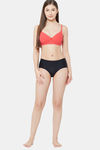 Juliet Padded Non Wired Medium Coverage T-Shirt Bra - Coral — thumbnail 4