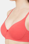 Juliet Padded Non Wired Medium Coverage T-Shirt Bra - Coral — thumbnail 6