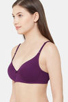 Juliet Padded Non Wired Medium Coverage T-Shirt Bra - Wine — thumbnail 2