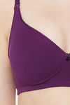 Juliet Padded Non Wired Medium Coverage T-Shirt Bra - Wine — thumbnail 5