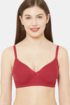 Juliet Double Layered Non Wired Full Coverage T-Shirt Bra - Prussian Red — thumbnail 1