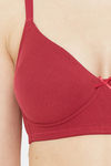 Juliet Double Layered Non Wired Full Coverage T-Shirt Bra - Prussian Red — thumbnail 5