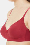 Juliet Double Layered Non Wired Full Coverage T-Shirt Bra - Prussian Red — thumbnail 6