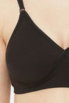 Juliet Double Layered Non Wired Medium Coverage T-Shirt Bra - Black — thumbnail 5