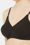 Juliet Double Layered Non Wired Medium Coverage T-Shirt Bra - Black — thumbnail 6