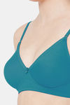 Juliet Single Layered Non Wired Medium Coverage T-Shirt Bra - Rama Green — thumbnail 6