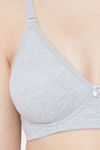 Juliet Lightly Lined Non Wired Full Coverage T-Shirt Bra - Grey Melange — thumbnail 5