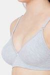 Juliet Lightly Lined Non Wired Full Coverage T-Shirt Bra - Grey Melange — thumbnail 6