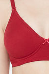 Juliet Lightly Lined Non Wired Full Coverage T-Shirt Bra - Maroon — thumbnail 5