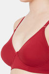 Juliet Lightly Lined Non Wired Full Coverage T-Shirt Bra - Maroon — thumbnail 6