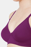 Juliet Lightly Lined Non Wired Full Coverage T-Shirt Bra - Wine — thumbnail 6
