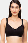 Juliet Double Layered Non Wired Full Coverage Minimiser Bra - Black — thumbnail 1