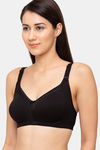 Juliet Double Layered Non Wired Full Coverage Minimiser Bra - Black — thumbnail 2