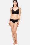 Juliet Double Layered Non Wired Full Coverage Minimiser Bra - Black — thumbnail 4