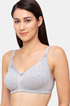 Juliet Double Layered Non Wired Full Coverage Minimiser Bra - Grey Melange — thumbnail 2