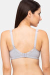 Juliet Double Layered Non Wired Full Coverage Minimiser Bra - Grey Melange — thumbnail 3