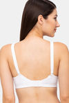 Juliet Double Layered Non Wired Full Coverage Minimiser Bra - White — thumbnail 3