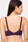 Juliet Double Layered Non Wired Full Coverage Minimiser Bra - Wine — thumbnail 3