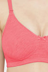 Juliet Double Layered Non Wired Full Coverage T-Shirt Bra - Peach — thumbnail 4