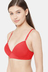 Juliet Push Up Non Wired Full Coverage T-Shirt Bra - Prussian Red — thumbnail 2