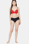 Juliet Push Up Non Wired Full Coverage T-Shirt Bra - Prussian Red — thumbnail 4