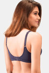 Juliet Lightly Lined Non Wired Full Coverage Minimiser Bra - Purple — thumbnail 3