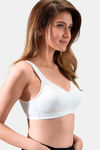 Juliet Lightly Lined Non Wired Full Coverage Minimiser Bra - White — thumbnail 2