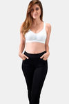 Juliet Lightly Lined Non Wired Full Coverage Minimiser Bra - White — thumbnail 4