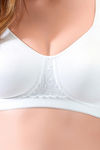 Juliet Lightly Lined Non Wired Full Coverage Minimiser Bra - White — thumbnail 5
