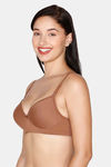 Juliet Padded Non Wired Full Coverage T-Shirt Bra - Coffee Brown — thumbnail 3