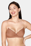 Juliet Padded Non Wired Full Coverage T-Shirt Bra - Coffee Brown — thumbnail 4