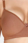Juliet Padded Non Wired Full Coverage T-Shirt Bra - Coffee Brown — thumbnail 6
