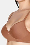 Juliet Padded Non Wired Full Coverage T-Shirt Bra - Coffee Brown — thumbnail 7
