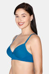 Juliet Padded Non Wired Full Coverage T-Shirt Bra - Rama Green — thumbnail 3