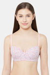 Juliet Padded Wired Demi Coverage No Sag Bra - Pink — thumbnail 1