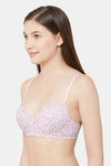 Juliet Padded Wired Demi Coverage No Sag Bra - Pink — thumbnail 3