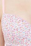 Juliet Padded Wired Demi Coverage No Sag Bra - Pink — thumbnail 4