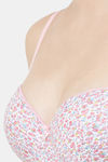 Juliet Padded Wired Demi Coverage No Sag Bra - Pink — thumbnail 5