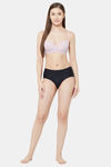 Juliet Padded Wired Demi Coverage No Sag Bra - Pink — thumbnail 6