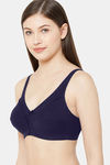 Juliet Single Layered Non Wired Full Coverage Minimiser Bra - Majenta — thumbnail 3