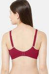 Juliet Single Layered Non Wired Full Coverage Minimiser Bra - Maroon — thumbnail 2