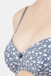 Juliet Padded Non Wired 3/4th Coverage T-Shirt Bra - Grey — thumbnail 5