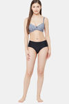 Juliet Padded Non Wired 3/4th Coverage T-Shirt Bra - Grey — thumbnail 6