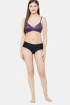 Juliet Padded Non Wired 3/4th Coverage T-Shirt Bra - Purple — thumbnail 6