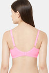 Juliet Single Layered Non Wired Full Coverage Minimiser Bra - Pink — thumbnail 2