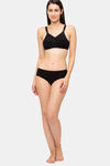 Juliet Double Layered Non Wired Full Coverage T-Shirt Bra - Black — thumbnail 4
