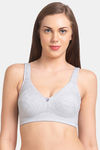 Juliet Lightly Lined Non-Wired Full Coverage Minimiser Bra - Grey — thumbnail 1